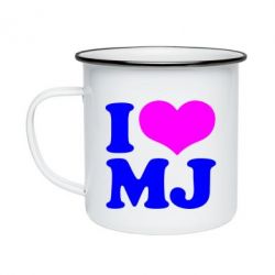 Кружка эмалированная I love MJ - PrintSalon