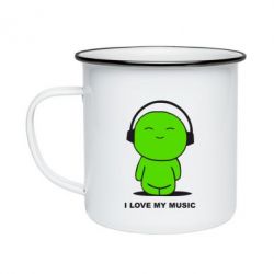 Кружка емальована я люблю мою музику - PrintSalon