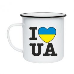 Кружка эмалированная I love UA - PrintSalon