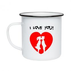Кружка эмалированная I love you - PrintSalon