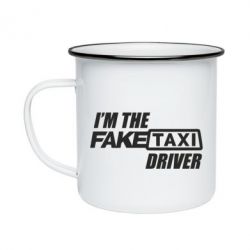 Кружка емальована I'm the Fake Taxi Driver - PrintSalon