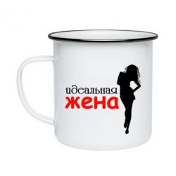 Кружка емальована Ідеальна дружина - PrintSalon