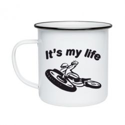 Кружка эмалированная It's my moto life - PrintSalon