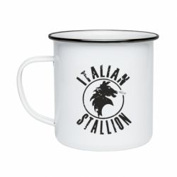 Кружка эмалированная Italian Stallion - PrintSalon