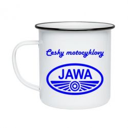 Кружка эмалированная Java Cesky Motocyclovy - PrintSalon