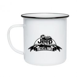 Кружка эмалированная Jeep rocks - PrintSalon