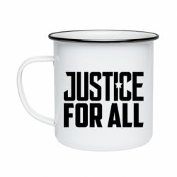 Кружка эмалированная Justice for all - PrintSalon