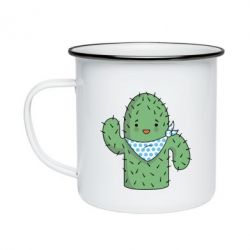 Кружка эмалированная Кактус - PrintSalon