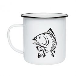 Кружка эмалированная Карп - PrintSalon