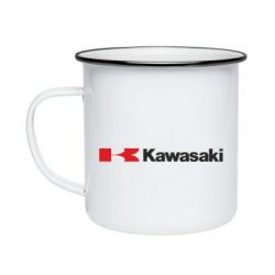 Кружка эмалированная Kawasaki Logo - PrintSalon