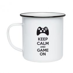 Кружка эмалированная KEEP CALM and GAME ON