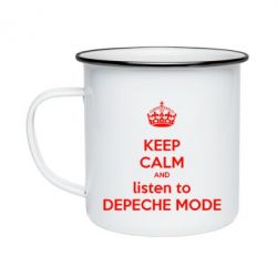 Кружка эмалированная KEEP CALM and LISTEN to DEPECHE MODE - PrintSalon