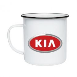 Кружка эмалированная KIA Logo 3D - PrintSalon