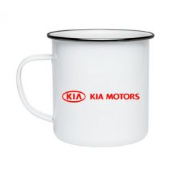 Кружка эмалированная Kia Motors Logo - PrintSalon