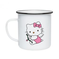 Кружка эмалированная Kitty амурчик - PrintSalon
