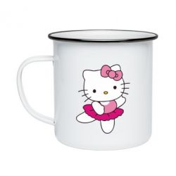 Кружка эмалированная Kitty балярина - PrintSalon