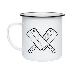 Кружка эмалированная Knives - PrintSalon