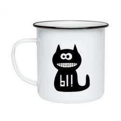 Кружка эмалированная Кошка Ы - PrintSalon