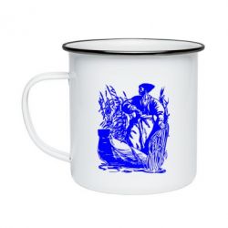 Кружка эмалированная Козак у камишу - PrintSalon