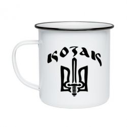 Кружка эмалированная Козак з гербом - PrintSalon