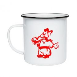 Кружка емальована Козак з люлькою - PrintSalon