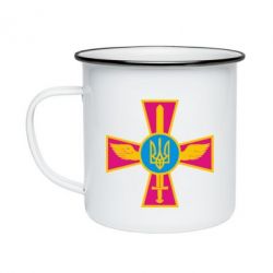 Кружка емальована Хрест з мечем та гербом - PrintSalon