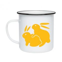 Кружка эмалированная Кролики - PrintSalon