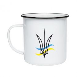 Кружка эмалированная Кумедний герб України - PrintSalon