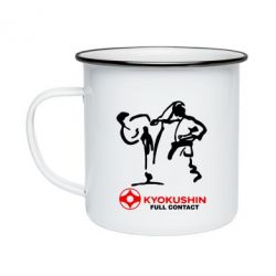 Кружка емальована Kyokushin Full Contact - PrintSalon