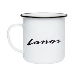 Кружка эмалированная Lanos Logo - PrintSalon