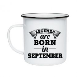 Кружка эмалированная Legends are born in September