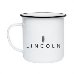 Кружка эмалированная Lincoln logo - PrintSalon