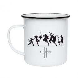 Кружка емальована Lineage fight - PrintSalon