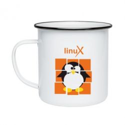 Кружка емальована Linux pinguine - PrintSalon