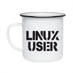 Кружка эмалированная Linux User - PrintSalon