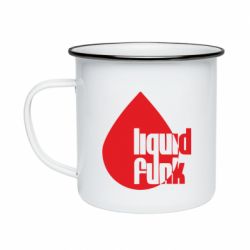 Кружка эмалированная Liquid funk-PrintSalon Кружка эмалированная Liquid funk