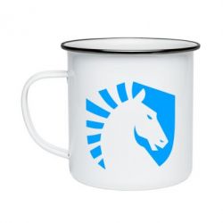 Кружка эмалированная liquid logo - PrintSalon