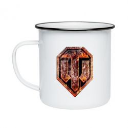 Кружка емальована Логотип World Of Tanks "Розпечений метал" - PrintSalon