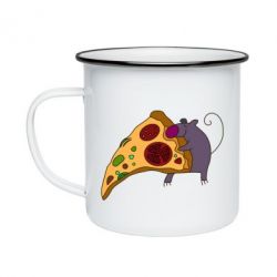 Кружка эмалированная Love Pizza 2 - PrintSalon