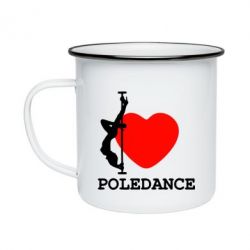 Кружка эмалированная Love Pole Dance - PrintSalon