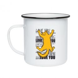 Кружка эмалированная Love you - PrintSalon