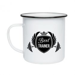 Кружка эмалированная Лучший тренер - PrintSalon