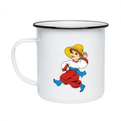 Кружка емальована Маленький українець - PrintSalon