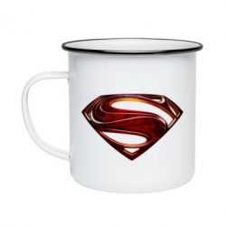 Кружка эмалированная Man of Steel - PrintSalon