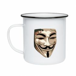 Кружка эмалированная Маска Вендетта - PrintSalon