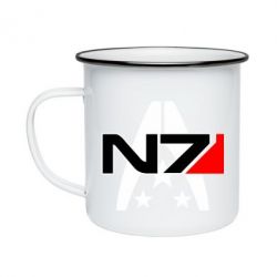 Кружка эмалированная Mass Effect logo N7