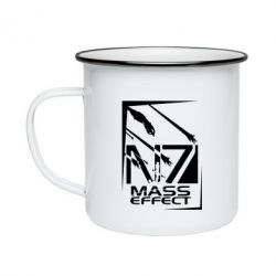 Кружка эмалированная Mass  effect N7