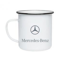 Кружка эмалированная Mercedes Benz logo - PrintSalon