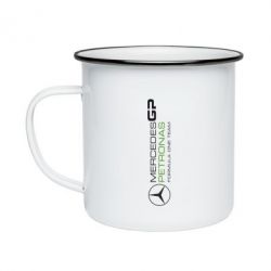 Кружка эмалированная Mercedes GP Vert - PrintSalon