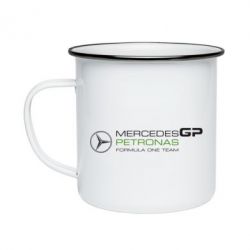 Кружка емальована Mercedes GP - PrintSalon